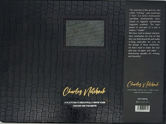 تصویر  دفتر طراحی CHARLES NOTEBOOK (کد 612)،(چرم،لب طلایی)